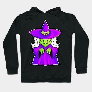 Kawaii Cute Old Evil Witch Halloween Hoodie